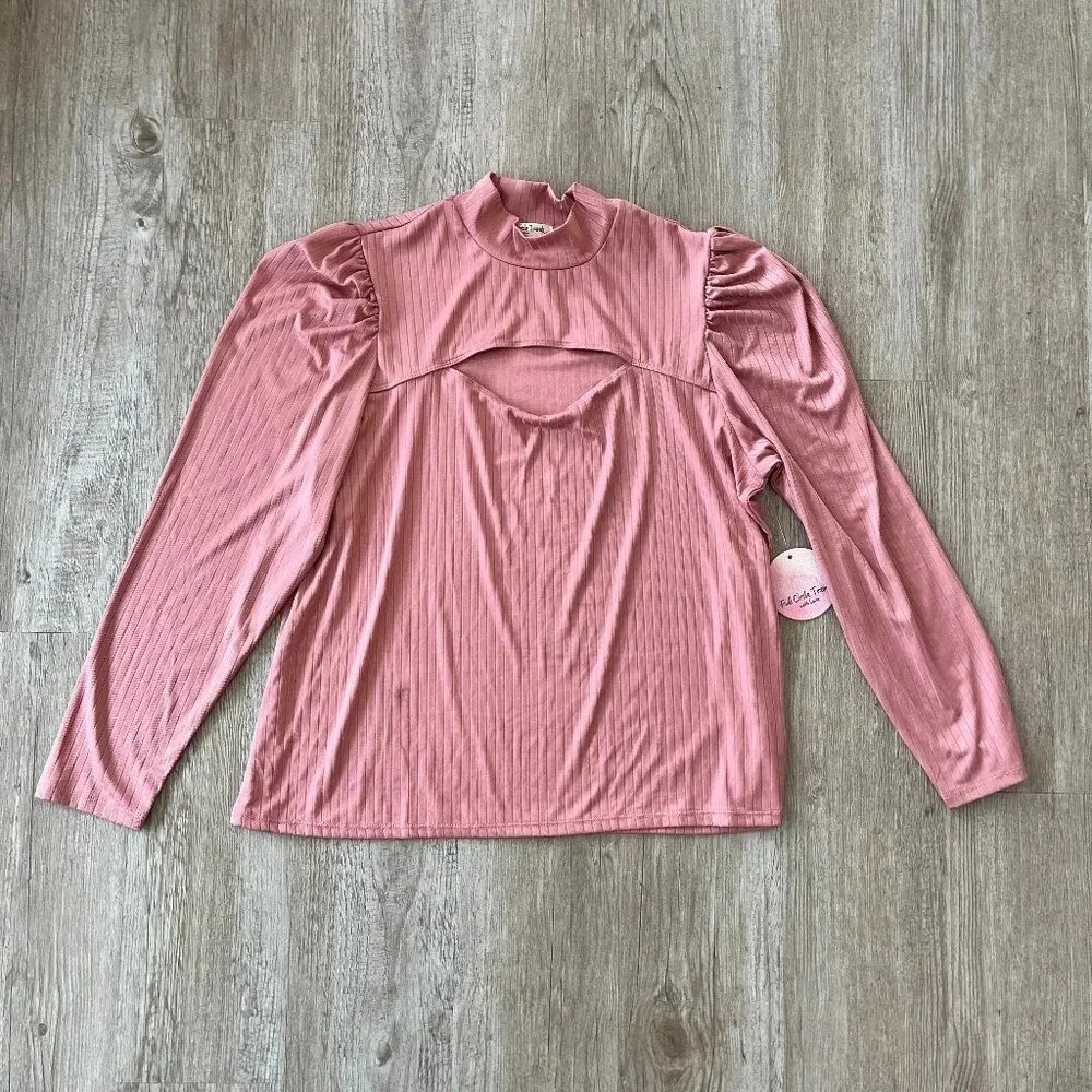 Womens NWT Full Circle Trends Pink Top - 1X